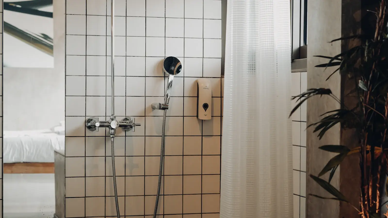 Finished residential bathroom remodel with tile shower and modern fixtures